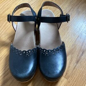 Dansko Marta Mary Jane Clogs Black